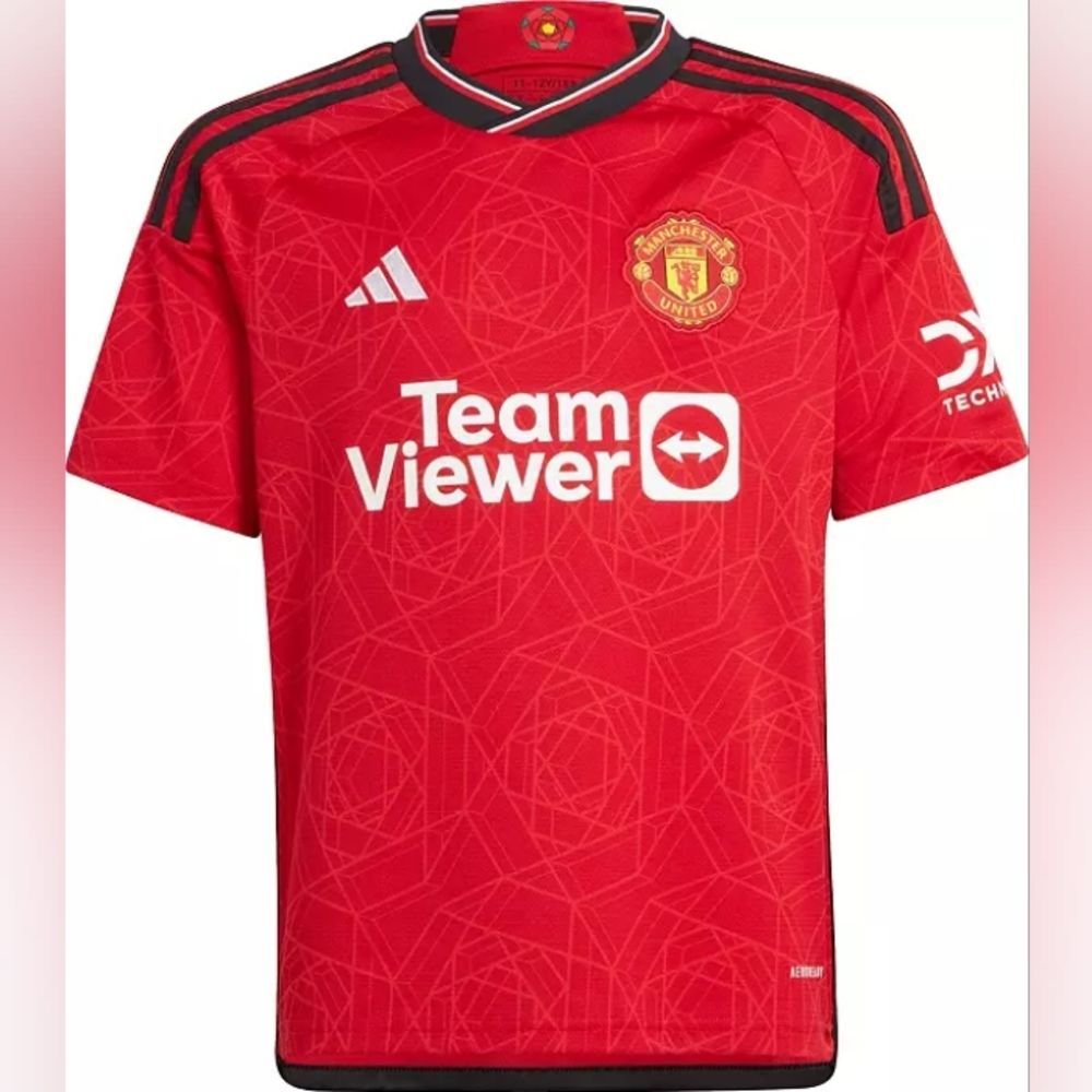 Adidas Youth Manchester United 2023 Home Replica Jersey